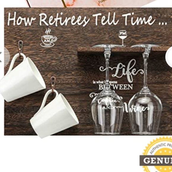 How Retirees Tells Time Farmhouse Chic Wooden White Washed Wall Decor New - Picture 1 of 10